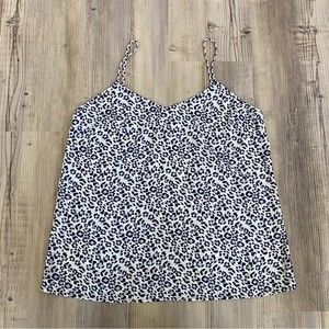 Skies Are Blue Pippa tank braided straps new with tags, cheetah print, large